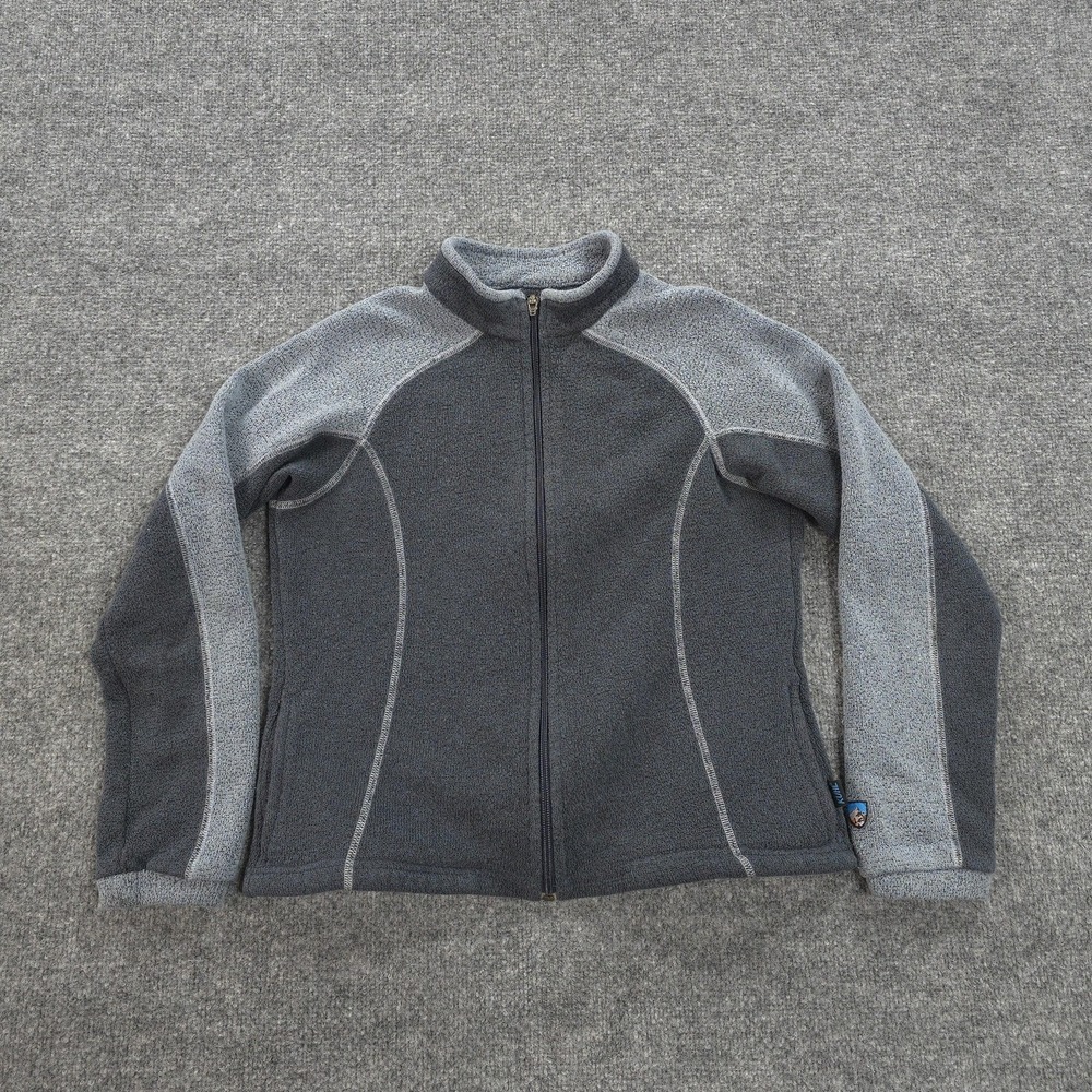Kuhl Jacket Womens Small Gray Alfpaca Fleece Full Zip Hiking Outdoors Travel